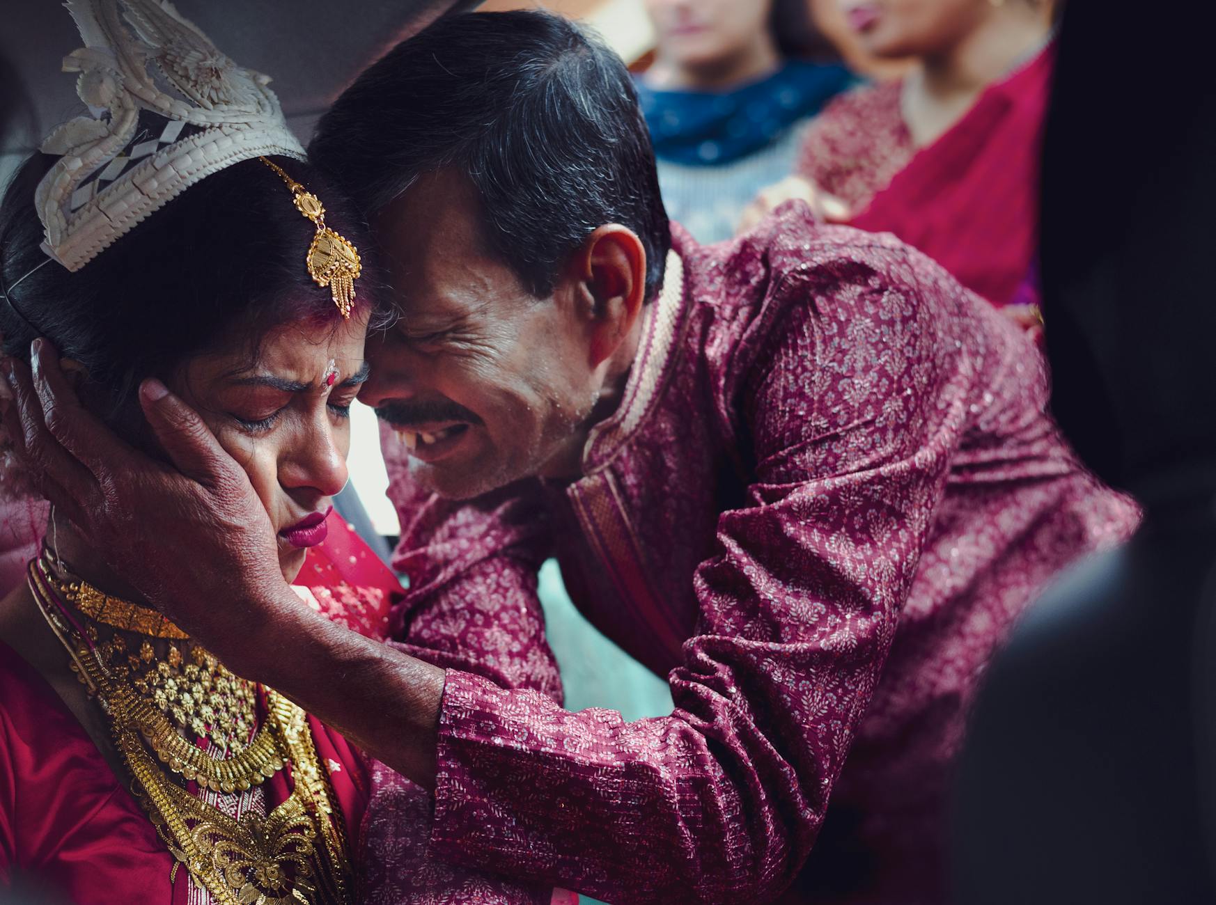 Emotionale Vater-Tochter-Szene